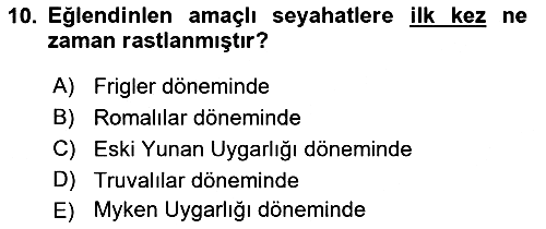 Alternatif Turizm 2015-2016 Ara Sınav - 10. soru