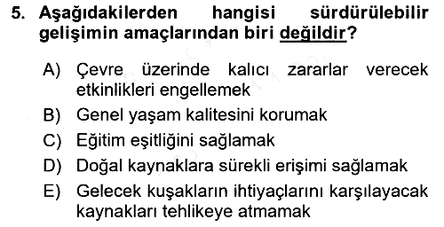 Alternatif Turizm 2018-2019 Ara Sınav - 5. soru