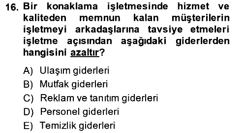 Satış Teknikleri 2013-2014 Ara Sınav - 16. soru