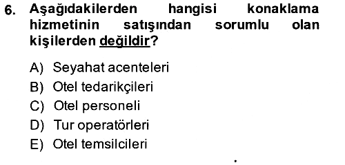 Satış Teknikleri 2014-2015 Ara Sınav - 6. soru