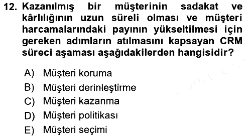 Satış Teknikleri 2017-2018 Ara Sınav - 12. soru