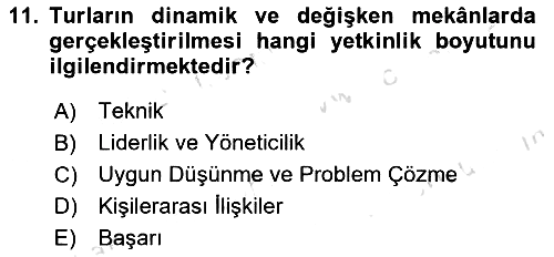 Turist Rehberliği 2023-2024 Ara Sınav - 11. soru