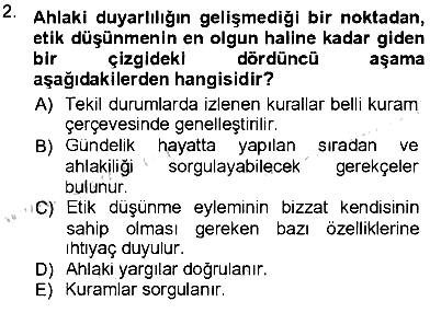 Adalet Meslek Etiği 2012-2013 Dönem Sonu Sınavı - 2. soru