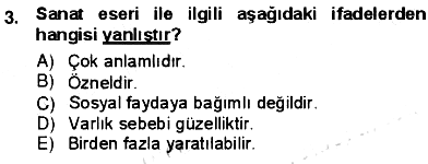 Batı Edebiyatında Akımlar 1 2012-2013 Ara Sınav - 3. soru