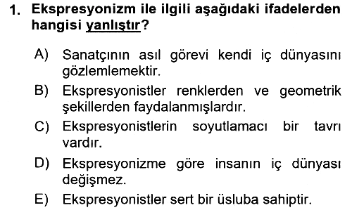 Batı Edebiyatında Akımlar 2 2017-2018 Dönem Sonu Sınavı - 1. soru