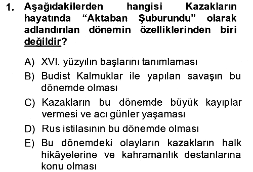 Çağdaş Türk Edebiyatları 1 2014-2015 Dönem Sonu Sınavı - 1. soru