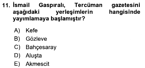 Çağdaş Türk Edebiyatları 1 2021-2022 Yaz Okulu Sınavı - 11. soru