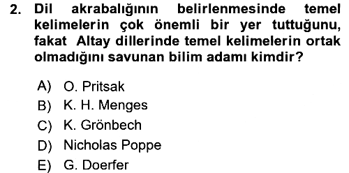 Çağdaş Türk Yazı Dilleri 1 2015-2016 Ara Sınav - 2. soru