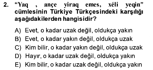 Çağdaş Türk Yazı Dilleri 2 2014-2015 Dönem Sonu Sınavı - 2. soru