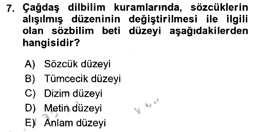 Eleştiri Kuramları 2016-2017 Ara Sınav - 7. soru