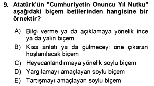 Eleştiri Kuramları 2021-2022 Ara Sınav - 9. soru