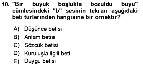 Eleştiri Kuramları 2021-2022 Ara Sınav - 10. soru