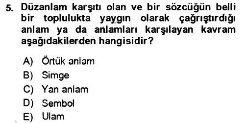 Eleştiri Kuramları 2023-2024 Ara Sınav - 5. soru