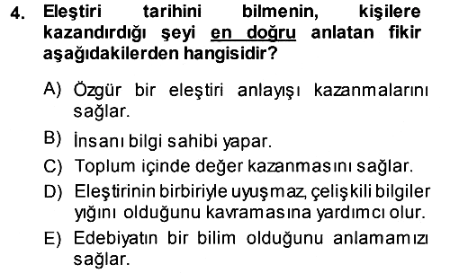 Eleştiri Tarihi 2013-2014 Ara Sınav - 4. soru