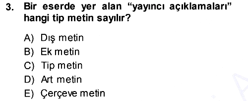 Eleştiri Tarihi 2014-2015 Ara Sınav - 3. soru
