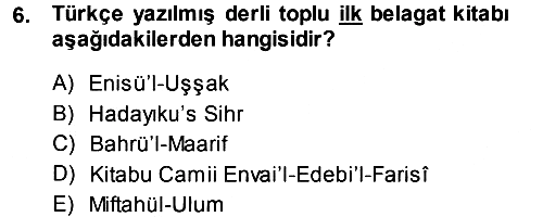 Eleştiri Tarihi 2014-2015 Ara Sınav - 6. soru