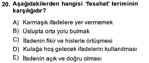 Eleştiri Tarihi 2014-2015 Ara Sınav - 20. soru