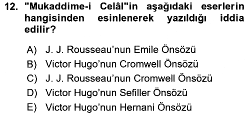 Eleştiri Tarihi 2015-2016 Ara Sınav - 12. soru