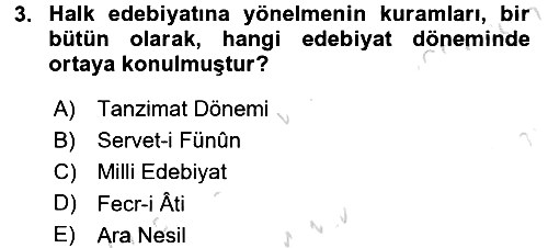 Eleştiri Tarihi 2017-2018 Ara Sınav - 3. soru