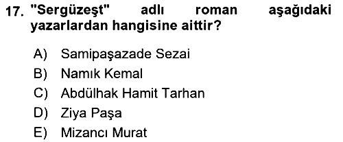 Eleştiri Tarihi 2025-2026 Ara Sınav - 17. soru