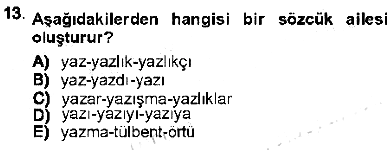 Genel Dilbilim 1 2012-2013 Ara Sınav - 13. soru