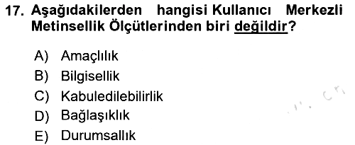 Genel Dilbilim 2 2024-2025 Yaz Okulu Sınavı - 17. soru