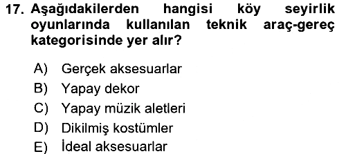 Halk Edebiyatına Giriş 2 2017-2018 Ara Sınav - 17. soru