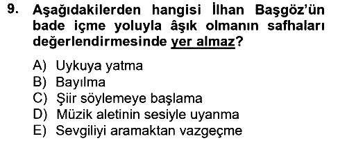 Halk Hikayeleri 2013-2014 Ara Sınav - 9. soru