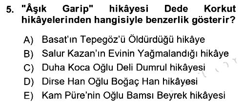 Halk Hikayeleri 2021-2022 Dönem Sonu Sınavı - 5. soru