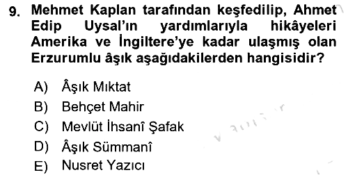 Halk Hikayeleri 2022-2023 Dönem Sonu Sınavı - 9. soru