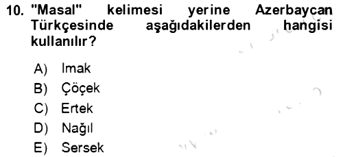 Halk Masalları 2021-2022 Ara Sınav - 10. soru
