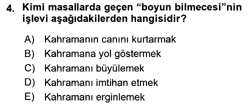 Halk Masalları 2024-2025 Ara Sınav - 4. soru