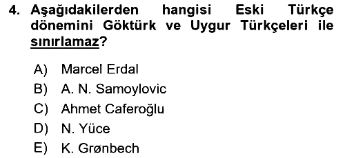 Orhun Türkçesi 2024-2025 Yaz Okulu Sınavı - 4. soru