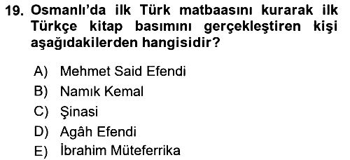 Tanzimat Dönemi Türk Edebiyatı 1 2025-2026 Ara Sınav - 19. soru