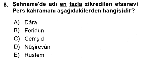 Türk Edebiyatının Mitolojik Kaynakları 2017-2018 Dönem Sonu Sınavı - 8. soru