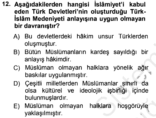 Türk Halk Şiiri 2012-2013 Ara Sınav - 12. soru