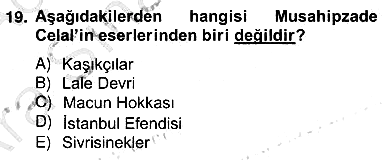 Türk Tiyatrosu 2012-2013 Ara Sınav - 19. soru