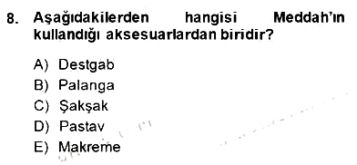 Türk Tiyatrosu 2014-2015 Ara Sınav - 8. soru