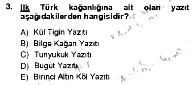 VIII-XIII. Yüzyıllar Türk Edebiyatı 2012-2013 Ara Sınav - 3. soru
