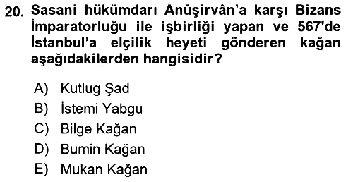 VIII-XIII. Yüzyıllar Türk Edebiyatı 2021-2022 Yaz Okulu Sınavı - 20. soru