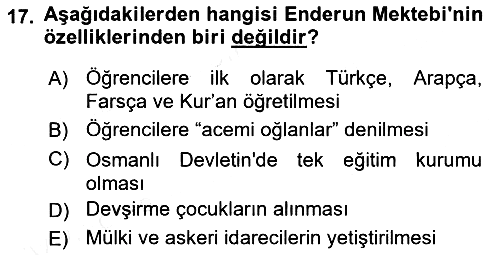 XIX. Yüzyıl Türk Edebiyatı 2017-2018 Ara Sınav - 17. soru