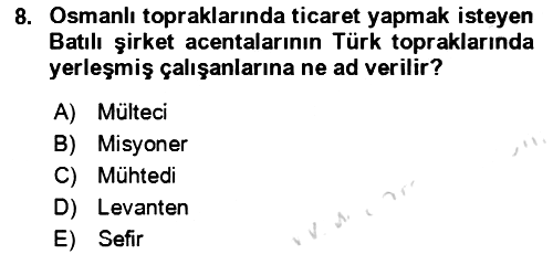 XIX. Yüzyıl Türk Edebiyatı 2021-2022 Ara Sınav - 8. soru