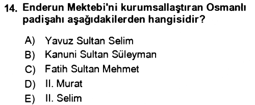 XIX. Yüzyıl Türk Edebiyatı 2021-2022 Ara Sınav - 14. soru