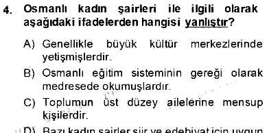 XIX. Yüzyıl Türk Edebiyatı 2012-2013 Dönem Sonu Sınavı - 5. soru