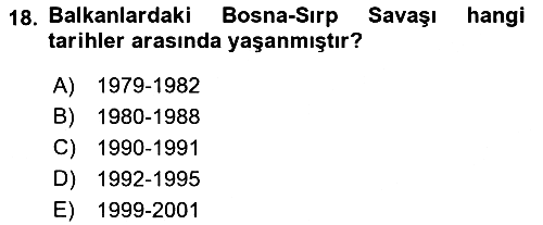 Amerikan Dış Politikası 2018-2019 Ara Sınav - 18. soru