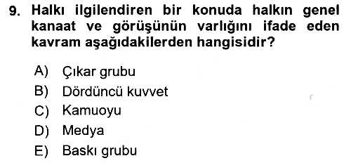 Amerikan Dış Politikası 2023-2024 Ara Sınav - 9. soru