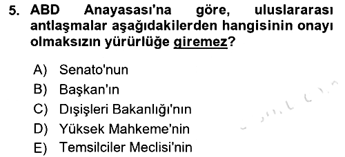 Amerikan Dış Politikası 2021-2022 Dönem Sonu Sınavı - 5. soru