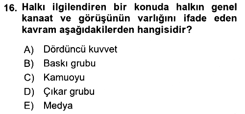 Amerikan Dış Politikası 2022-2023 Yaz Okulu Sınavı - 16. soru
