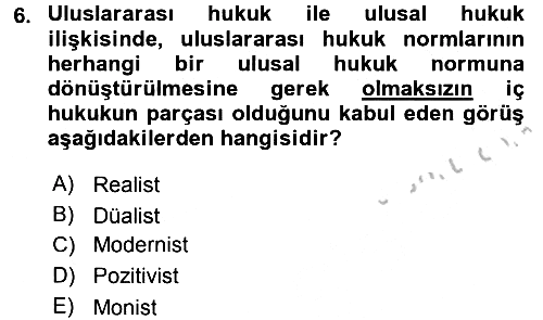 Avrupa Birliği 2016-2017 3 Ders Sınavı - 6. soru