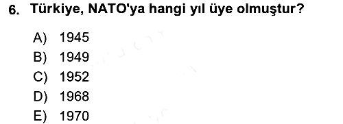 Avrupa Birliği 2017-2018 3 Ders Sınavı - 6. soru